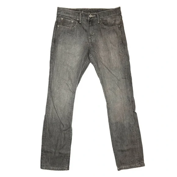 Levi’s Grey Light Wash Slim Straight Leg Jeans - Picture 2 of 6